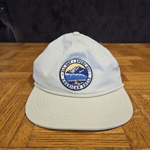 American Eagle AE Unisex 6-Pane‎ Logo Baseball Cap One Size Hat Khaki NWT